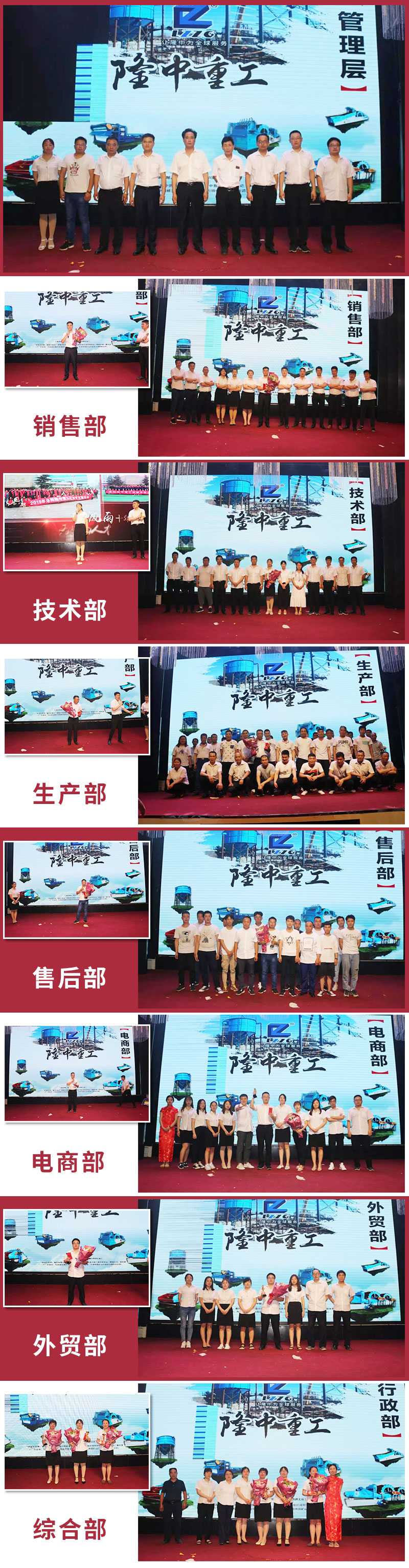 隆中各部門(mén)合照